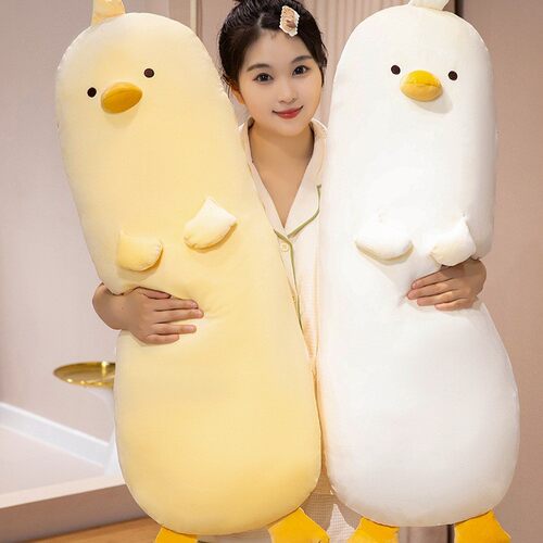 超软小鸡条抱枕女睡觉靠黄生枕儿长童陪睡安10011263抚侧睡夹腿枕