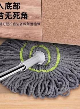 自拧水旋转把20净25新款家拖用懒人免手洗地拖水拖吸AL102568布一