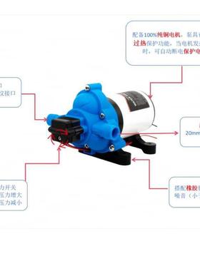 150164型2V2V电增压隔膜泵动房车水泵小船家用自吸泵户外抽水农用