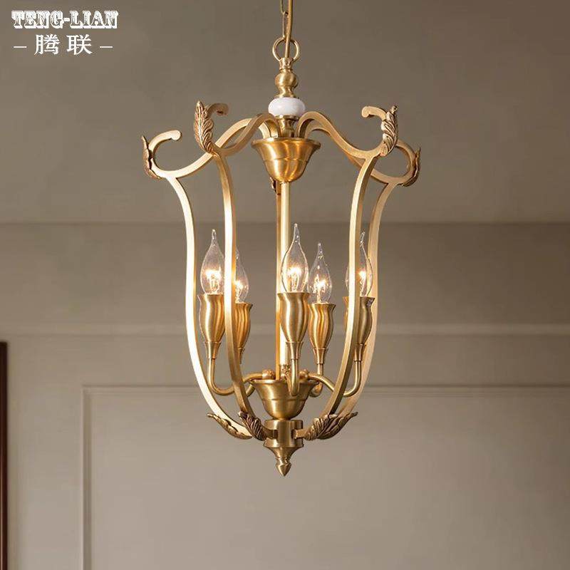 法式过别墅313楼梯全铜吊灯美式道小简约客走厅廊卧室房间吊灯门,家装灯饰光源,智能吊灯,淘宝优惠券,粉丝福利购,淘宝优惠卷