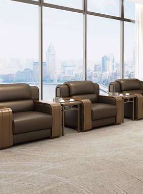 热销办公接待沙发会客贵宾新中式会室议堂商务会客单KWM人大位会