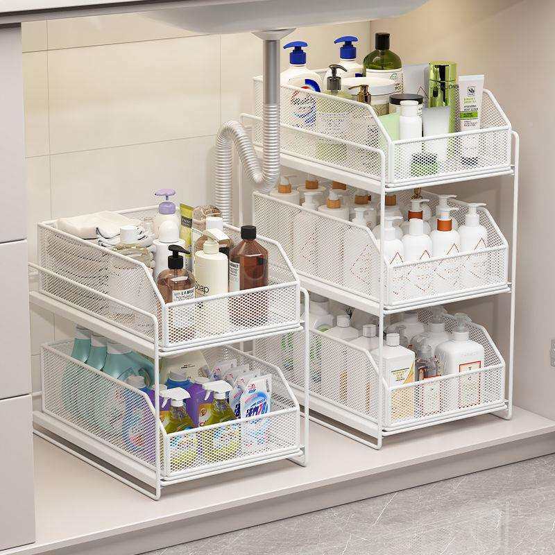 G1F下水置架物抽拉式多浴室柜下收纳槽盒层卫生间洗手台WTA下拉篮,收纳整理,书桌收纳置物架,淘宝优惠券,粉丝福利购,淘宝优惠卷