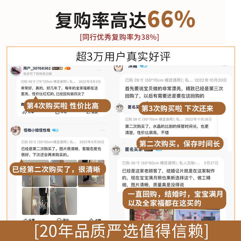 相框摆台婚纱照照片定制结婚照相册加打印洗相片制作做成桌摆摆件