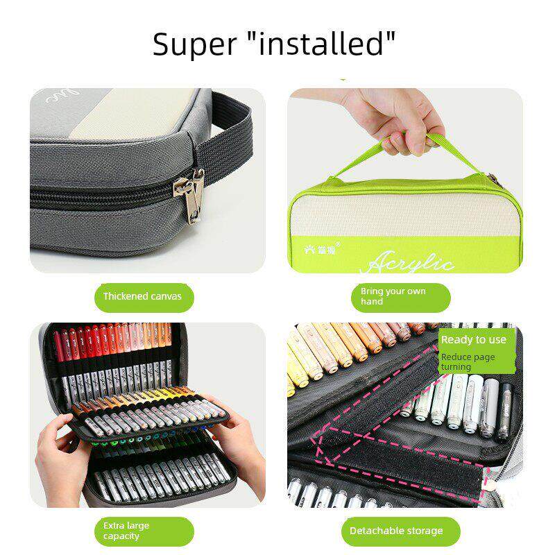 掌握直液式软头丙烯马克笔120色80色60色学生专用不透色可叠色儿