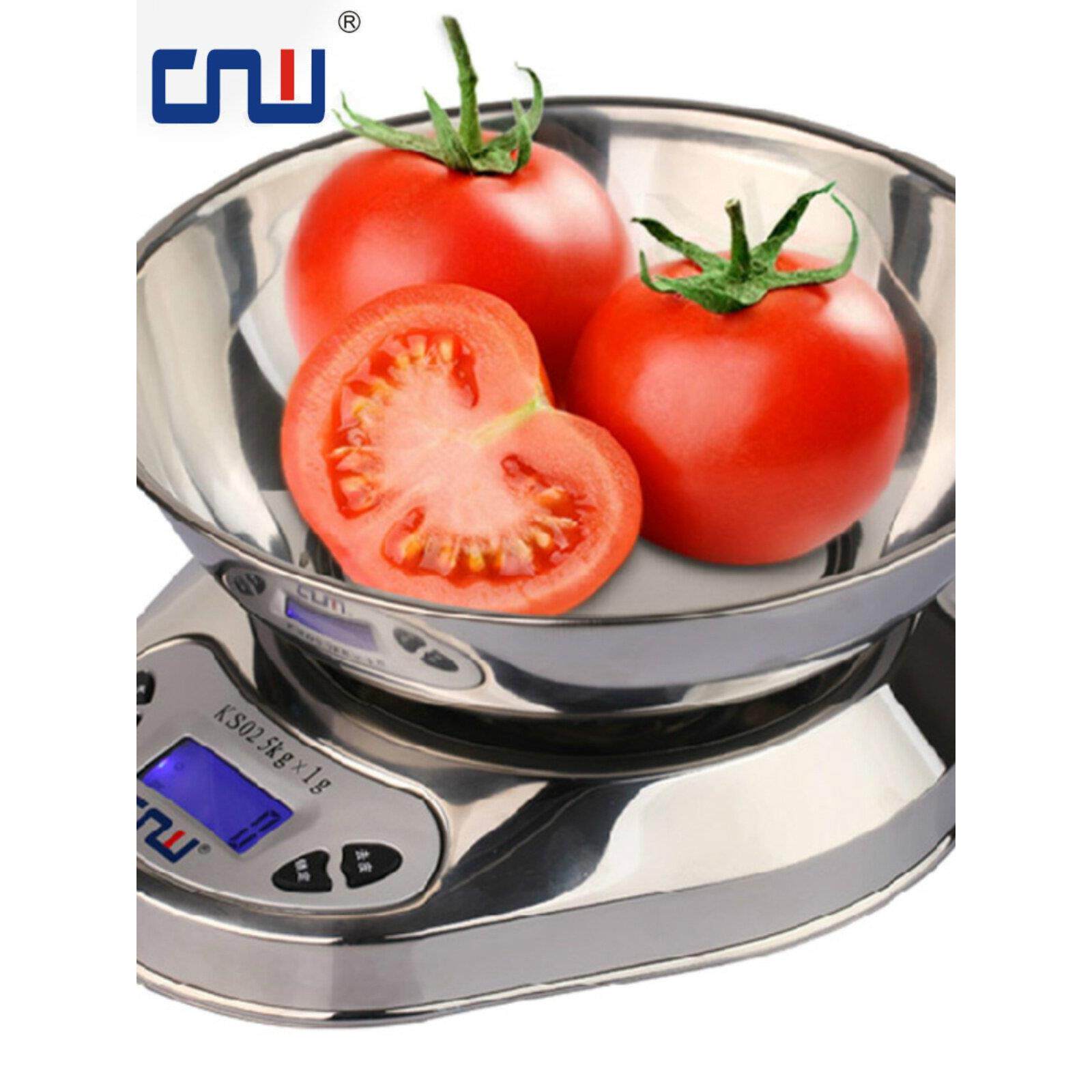Cnw不锈钢数字秤0.1克烘焙厨房秤精确食品秤小厨房数字秤5公斤克