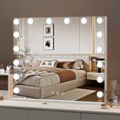 大尺寸桌面led化妆镜子带灯美容师院专用智能化妆镜卧室台式 壁挂