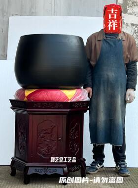 铜罄 法器台湾纯铜全黑加厚铜罄佛音碗寺院佛堂大庆铜磬音质悠扬
