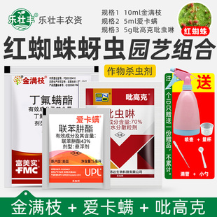 红蜘蛛专用药套餐爱卡螨金满枝花卉月季丁氟螨酯吡虫啉杀螨杀虫剂