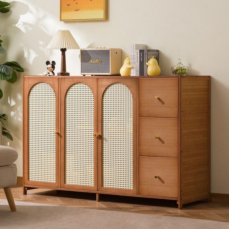 储物柜复古风子书柜落地靠墙边柜斗柜置物架书架客厅一体家用收纳