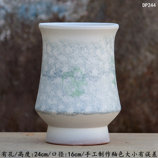 特大高筒陶瓷花盆大号九尾狐多肉悬崖老桩阳台家用月季盆景陶土盆