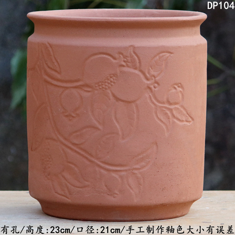 特大号红陶透气花盆景观陶罐欧式大口径陶瓷多肉花盆阳台粗陶户外