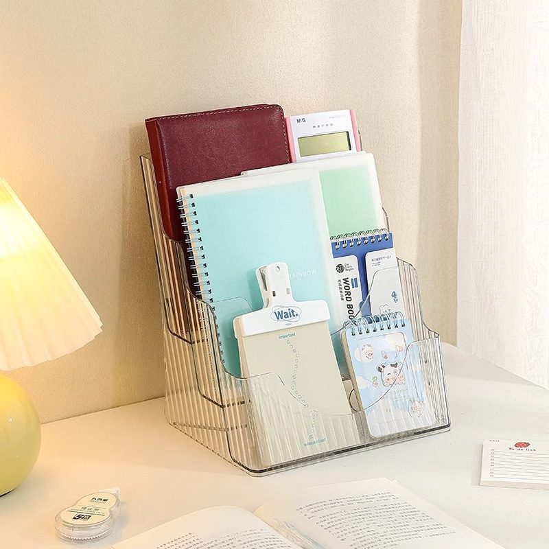 桌面书架儿童绘本免安装小型收纳书房置物架亚克力透明桌面整理盒,收纳整理,书桌收纳置物架,淘宝优惠券,粉丝福利购,淘宝优惠卷