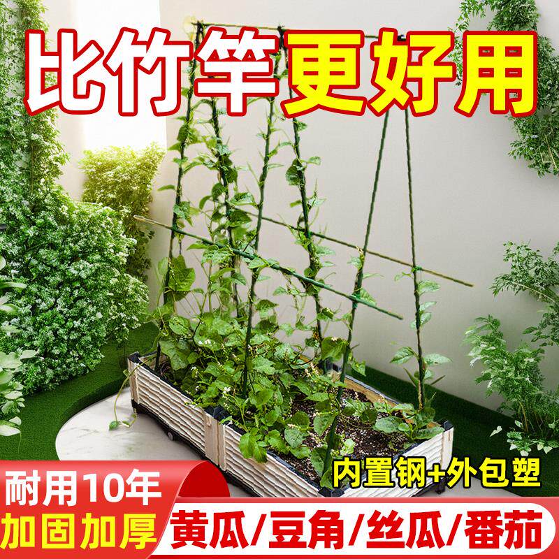 黄瓜爬藤架豆角架杆蔬菜棚西红柿架种菜农用拱棚爬架搭架子种之军