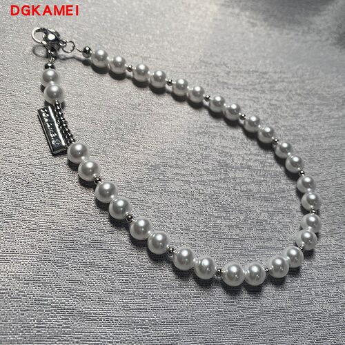 手机挂绳珍珠圆珠挂件女款精致吊坠短款钥匙扣包包饰品防丢手链