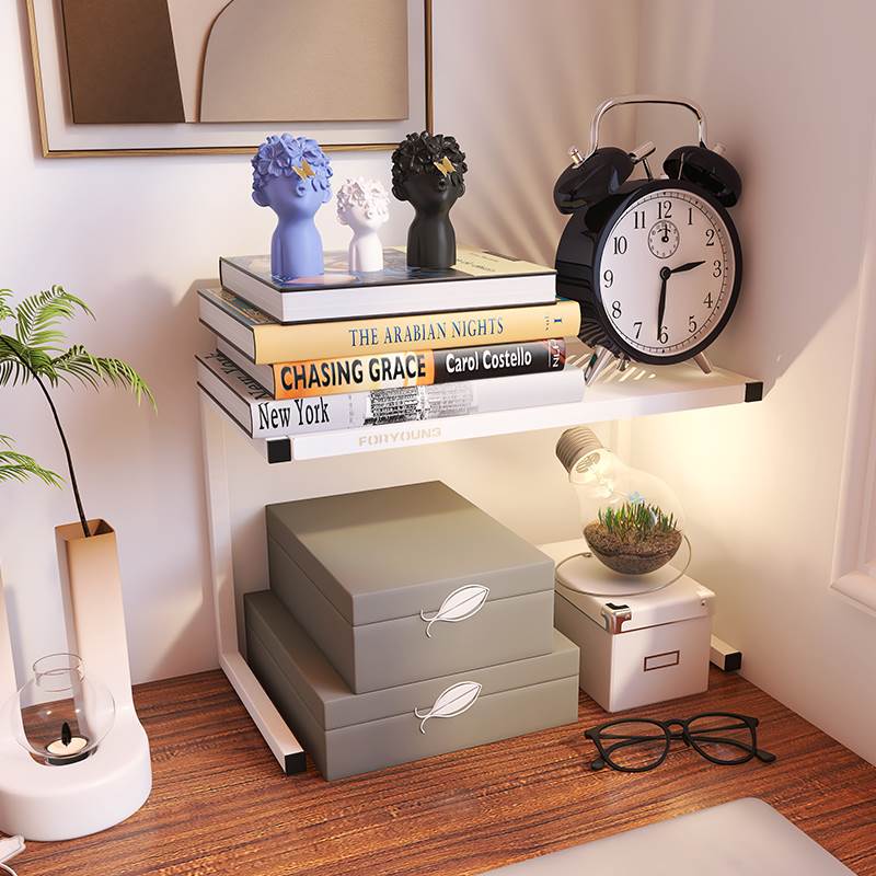 极速桌面置物g架双层书架办公桌工位学生宿舍书桌电脑桌上分层收