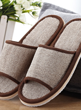 极速2020 Linen Shoes Women HouseDhold Slippers Indoor Floor
