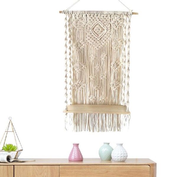 速发Macrame Plant Hanger Shelf Hangers For Hanging Plants