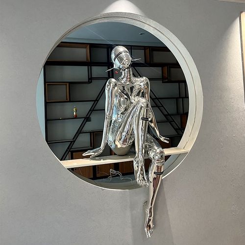 极速空山基机械姬女神摆r件科技感客厅壁龛大型落地雕塑装饰品酒