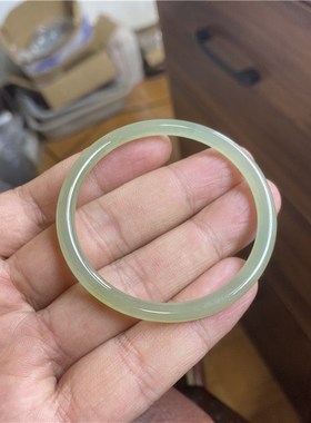 极速推荐天然青海料和田玉青玉冰C晴水叮当手镯 女款玉镯玉石饰品