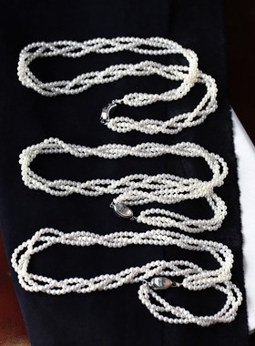 极速施家同款 贝珠多股编织款z项链实物真的好看女款贝珠颈链项链