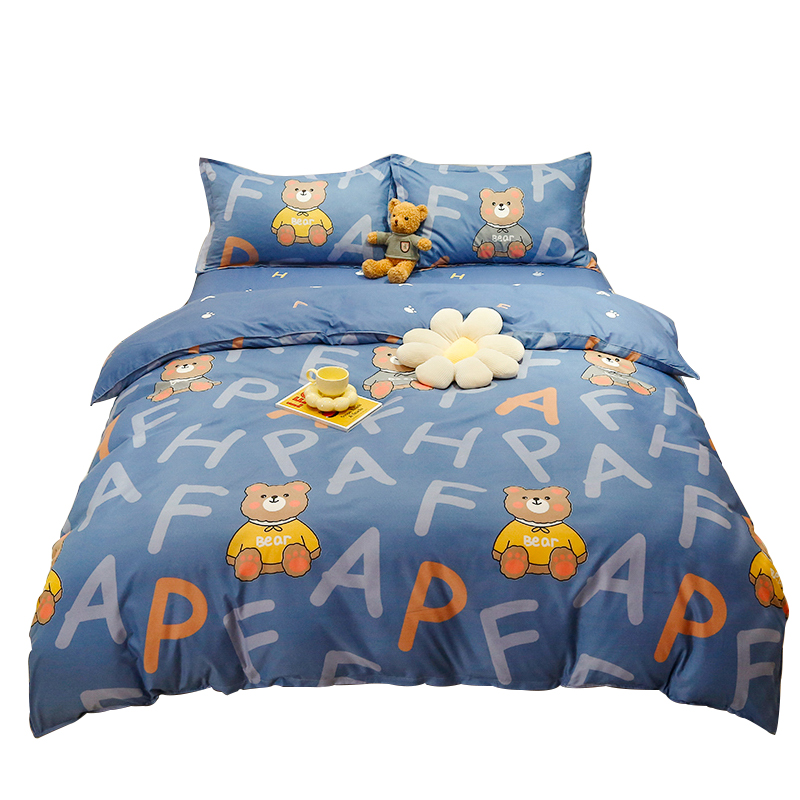 极速四件套床上用品m学生宿舍单双人床单被套磨毛非纯棉全棉被罩