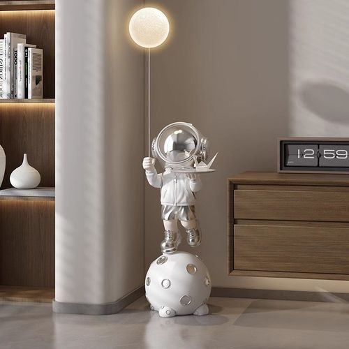 极速太空人宇航员大型摆件轻奢客厅电视柜沙发Q旁落地月球灯装饰