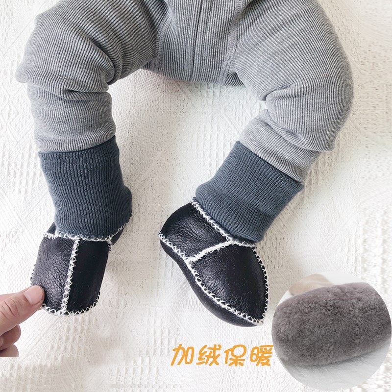 极速婴儿棉鞋冬季0加绒1岁加厚保D暖防掉宝宝鞋袜秋冬软底婴幼儿