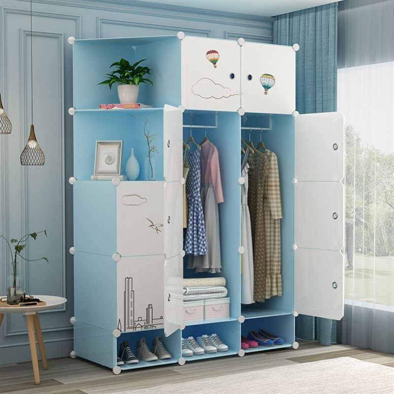 极速儿童衣柜家用卧室男孩简易结实耐用加粗加厚20T23年新款网红