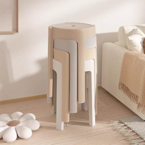 塑料凳子家用加厚凳子现代简约网红可叠放餐桌板凳风车凳简约椅子