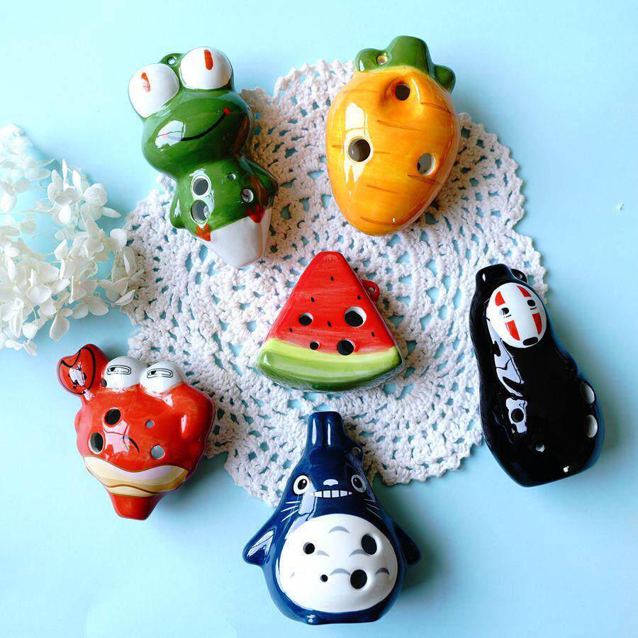 胡萝卜陶笛6孔陶瓷专业乐器 景区热卖工艺品儿童玩具精品店小商品