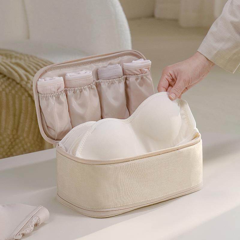 跨境文胸收纳包旅行便携放袜子行李箱分装袋三合一内衣内裤收纳袋