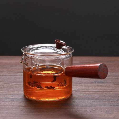 新款茗香侧把茶壶玻璃电陶炉煮茶壶耐高温加厚分茶器泡茶壶家用