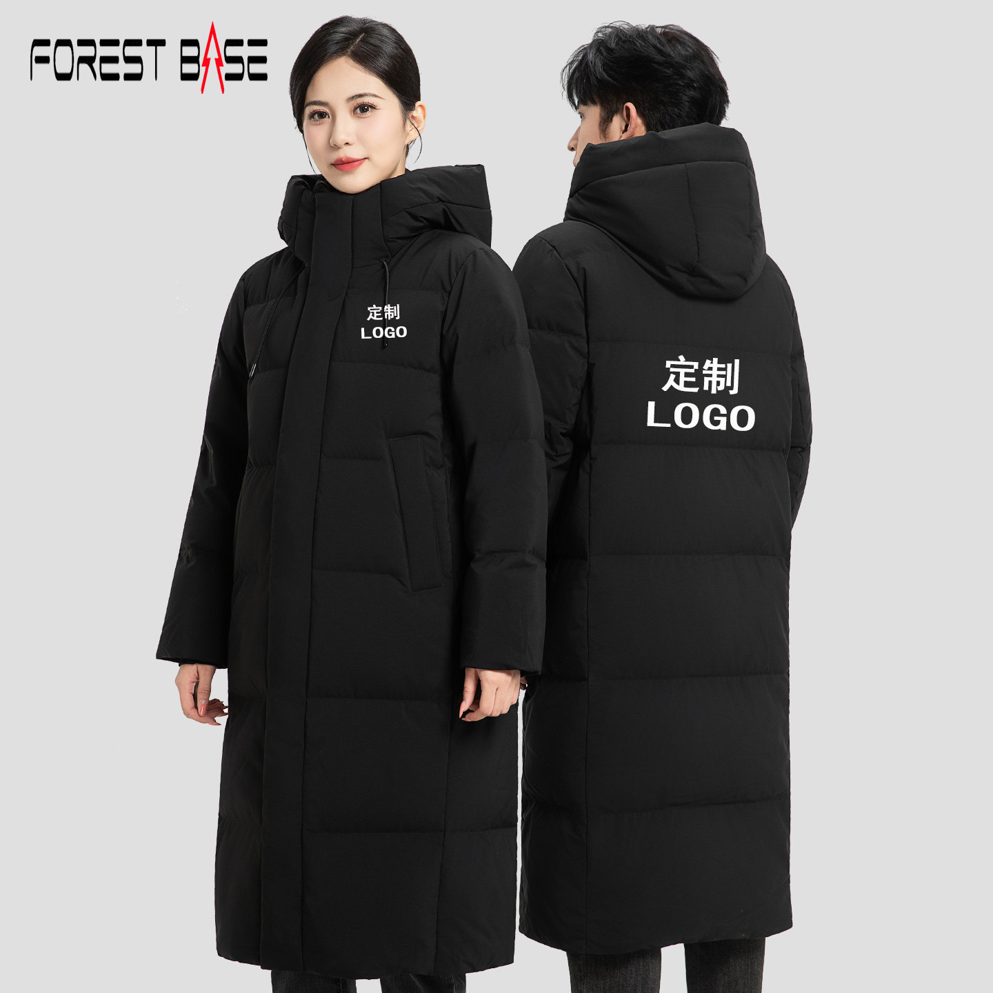团体羽绒服定制印logo