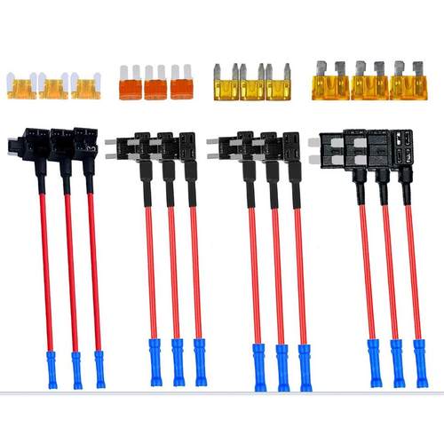跨境供应12V取电器中小号微型迷你12条套装 汽车保险丝座ATC MINI