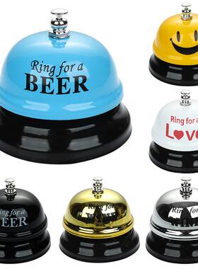 吧台传菜铃铛按铃上菜餐铃铃铛挂件铜铃铛彩色宠物狗狗金色叫餐铃