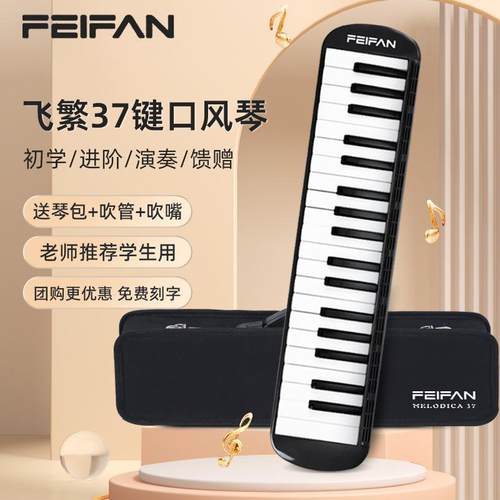 飞繁37键框架包口风琴学生初学入门成人演奏教学硬包乐器