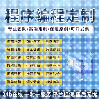 python代编程序深度学习cv算法代码调试接单强化学习图像处理创新