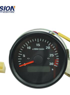 船用显示仪表 发电机组速度转速表 金属外壳 带线