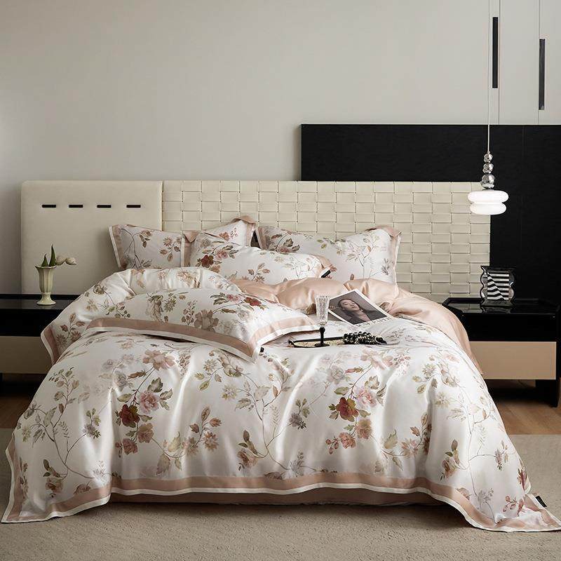 120支奥地利兰精天丝四件套数码印花工艺款被套夏季丝滑裸睡套件