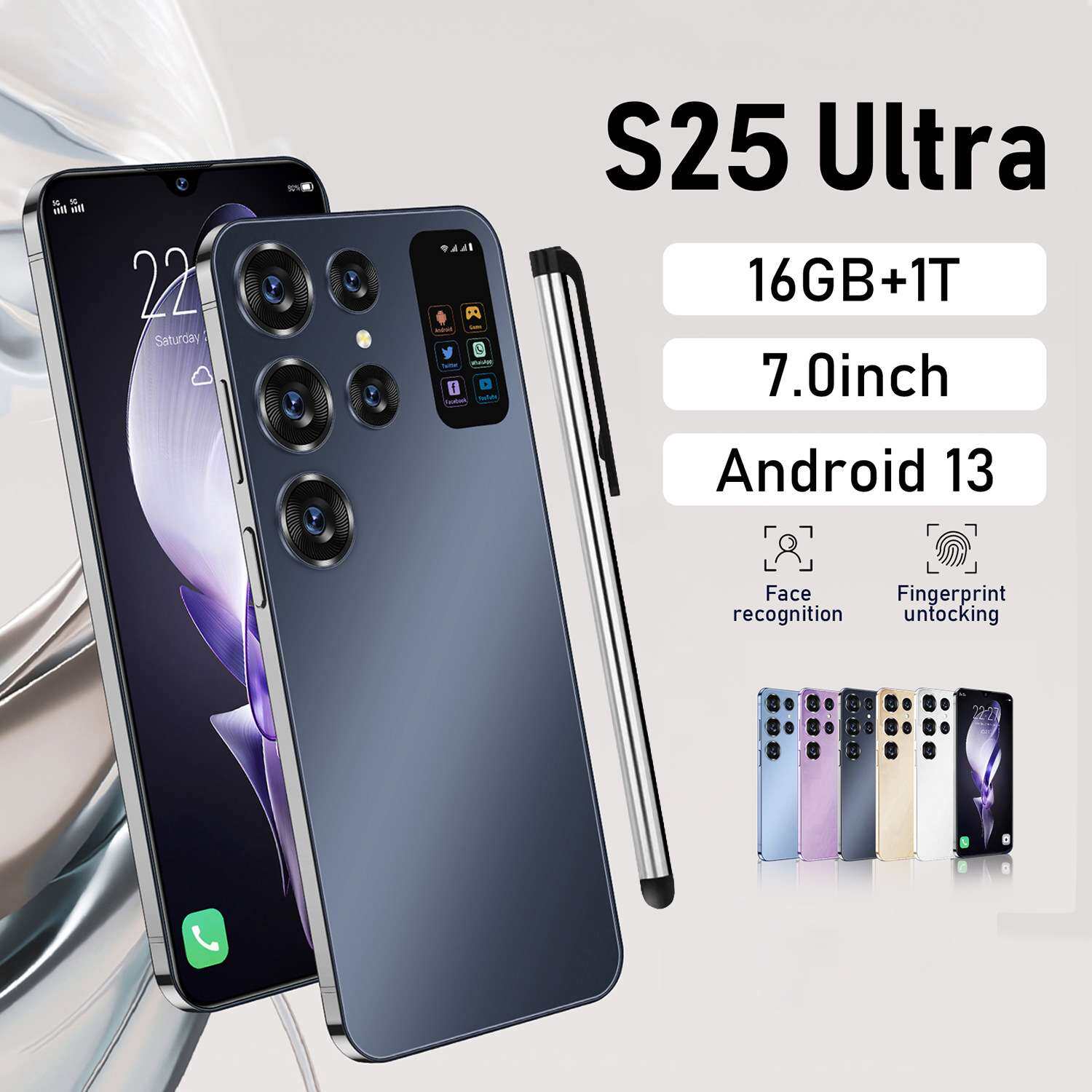 跨境爆款智能手机S25 Ultra厂家现货6.8寸1+16一体机外贸代发