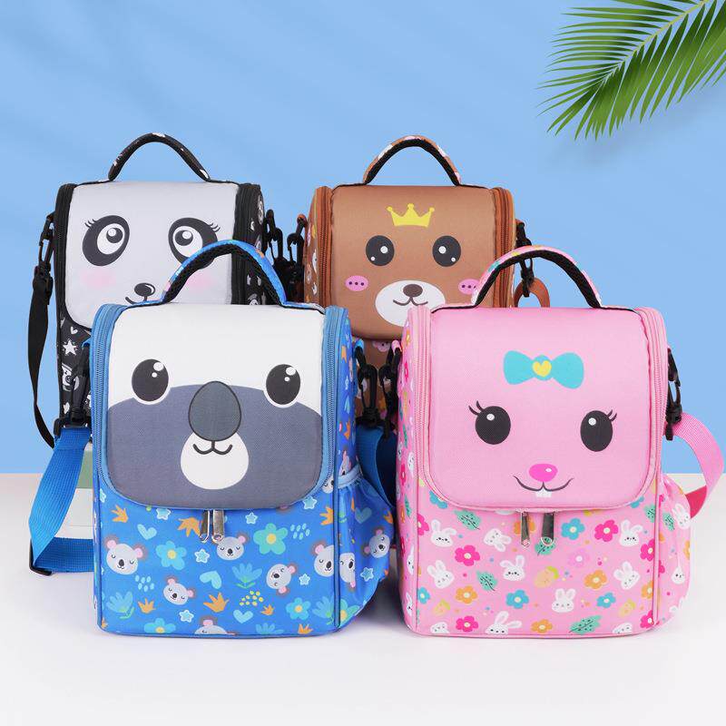 新款可斜挎午餐包上班族便携带饭手提包外出上学保温冰包饭盒袋