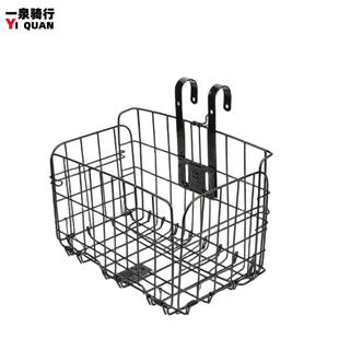 加粗款 前后挂式 侧挂车篮 自行车篮子车筐 山地车折叠挂篮
