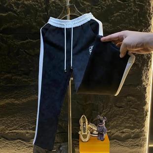 都市运动长裤 THE 潮流冬季 H型休闲裤 AUREA秋潮直筒撞色轻奢宽松版