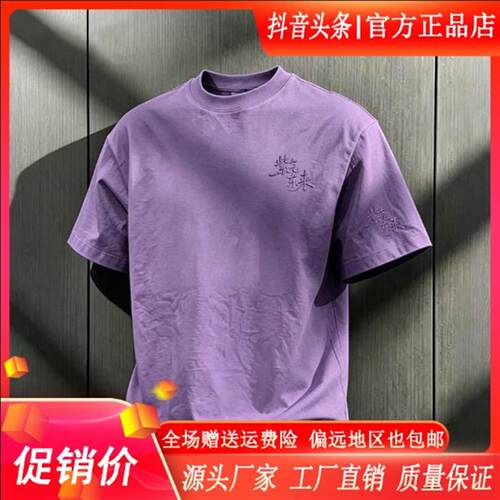 擎凌轻奢男装2026新款夏季紫气东来短袖t恤男士潮流时尚上衣