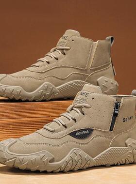 JAKE CAVO淼森创鞋类专卖秋冬季男士户外工装靴男款马丁靴登山鞋