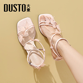 大东绝美凉鞋 女 夏外穿蝴蝶结细跟配裙子不累脚高跟鞋 女款 2026新款