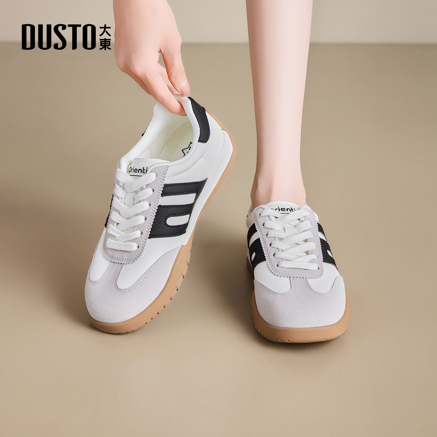 大东官方超火德训鞋女2025新款秋季百搭阿甘鞋女款平底休闲鞋女鞋