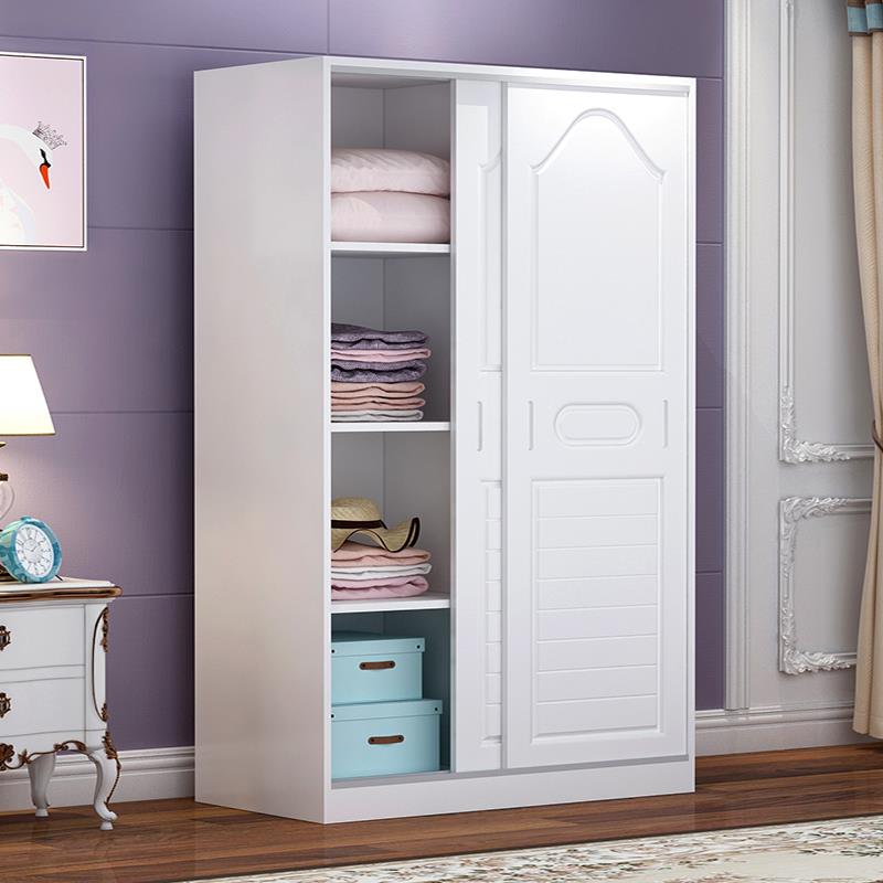 超薄衣柜40cm深家用卧室儿童推拉门小衣橱移门实木简易收纳柜子矮