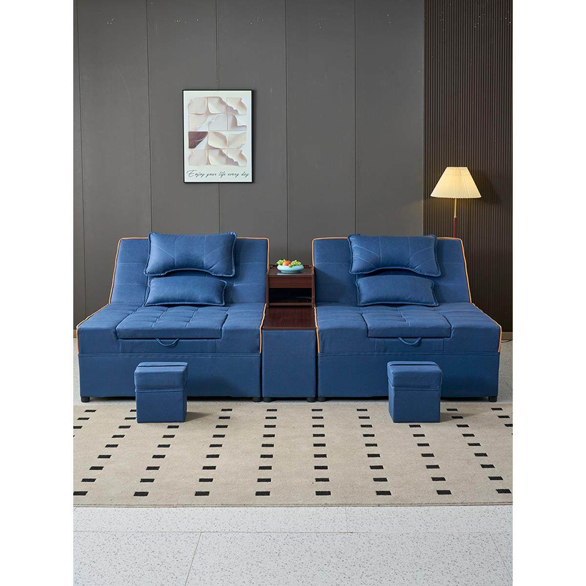 足疗沙发足疗床电动桑拿泡脚足浴按摩一体床采耳洗脚足浴沙发躺椅