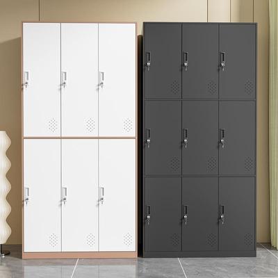 窄边更衣柜感应锁防水浴室瑜伽馆健身房收纳柜带锁员工宿舍铁皮柜